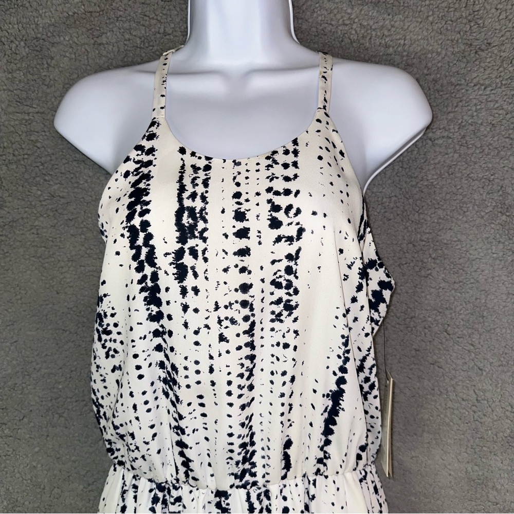NWT Cooper & Ella White Black Rosie Dotted Stripes Mini Dress - Picture 4 of 13